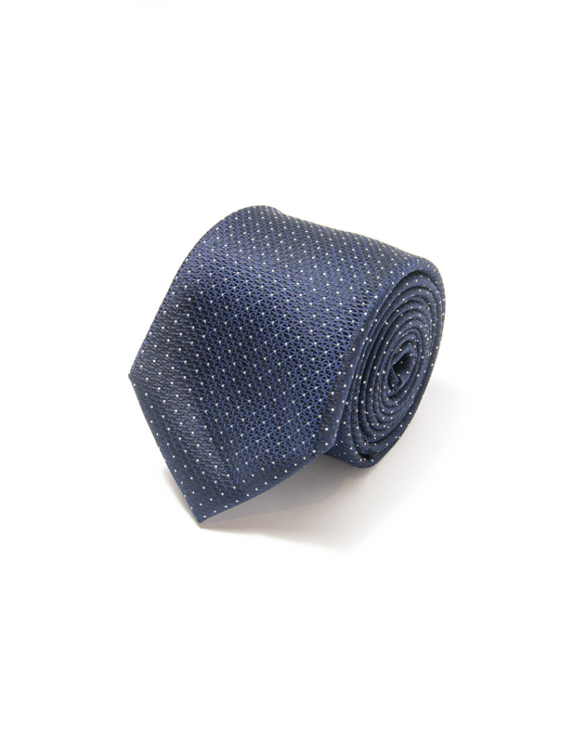 Patrick Hellmann Collection Navy Blue Tie 100% Silk image